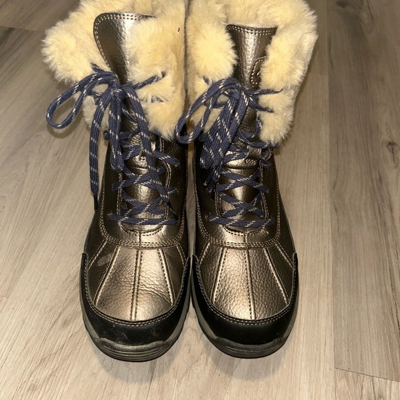 Clarks Shoes - Clarks Silver and Black Winter Rain Boots